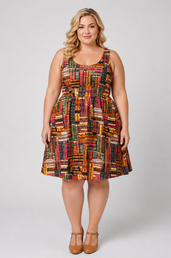 Don't Judge a Book by its Cover Fit & Flare Dress