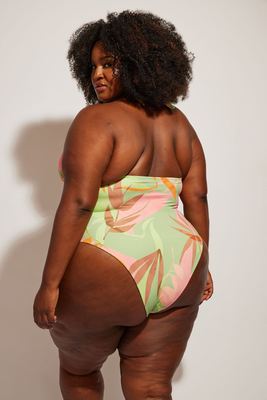 Nomads Swimwear Isle One Piece in Birds of Paradise - size inclusive swimwear on size inclusive model, product view