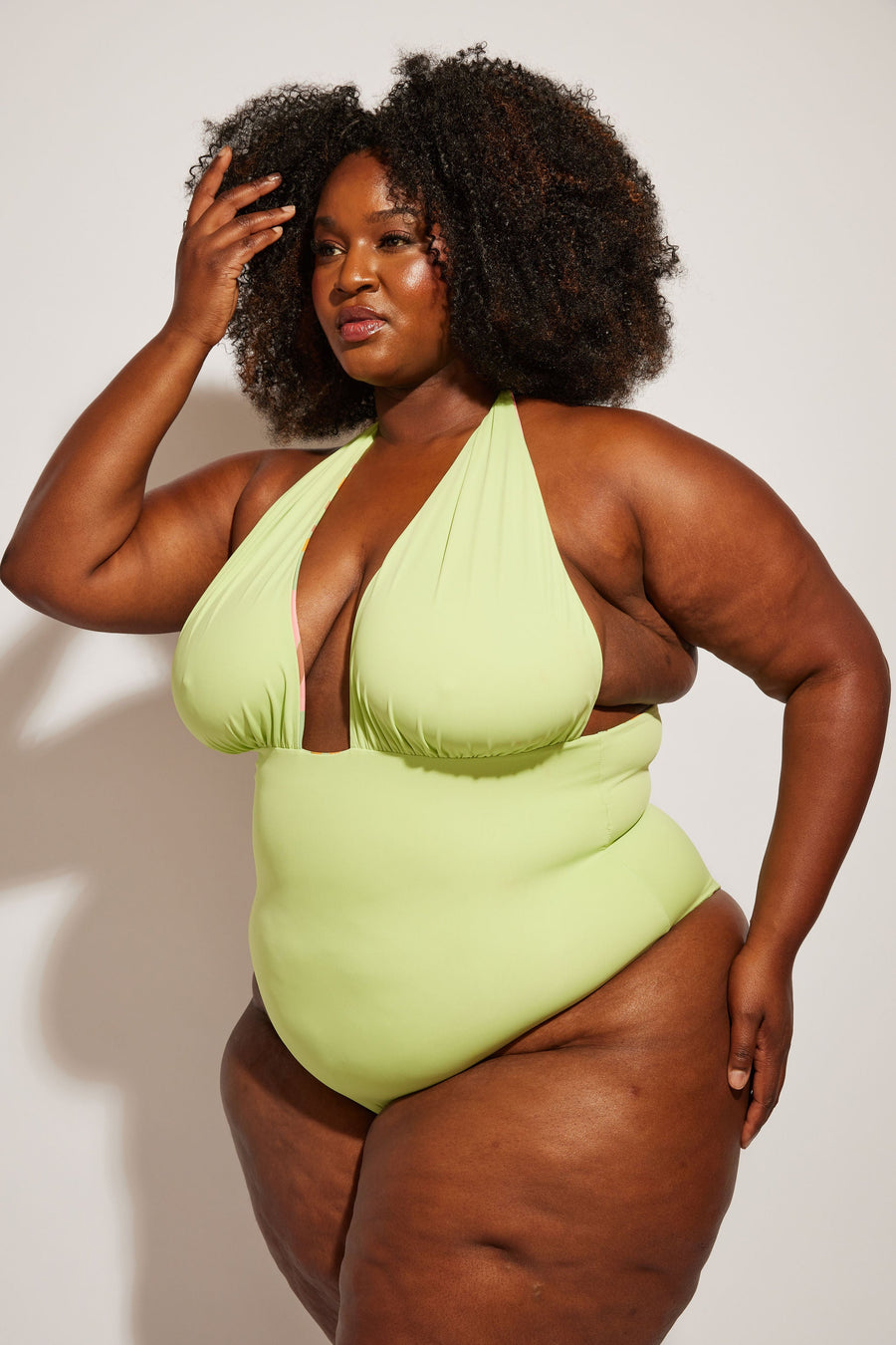 Nomads Swimwear Isle One Piece in Birds of Paradise - size inclusive swimwear on size inclusive model, product view
