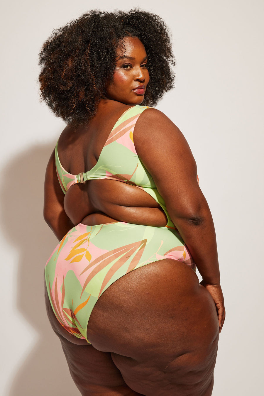 Nomads Swimwear Shoreline One Piece II in Birds of Paradise - size inclusive swimwear on size inclusive model, product view