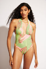 Nomads Swimwear Isle One Piece in Birds of Paradise - size inclusive swimwear on size inclusive model, product view