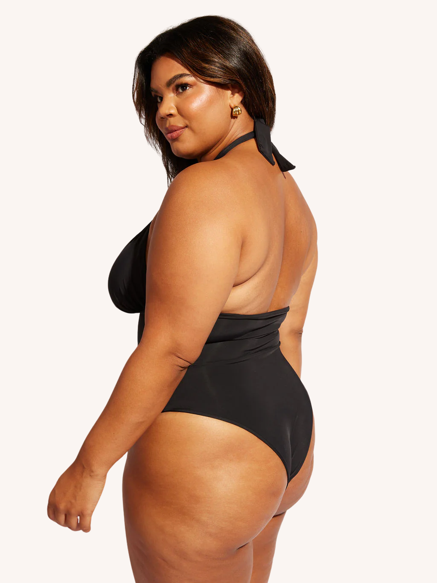 Nomads Swimwear Isle One Piece in Black - size inclusive swimwear on size inclusive model, product view