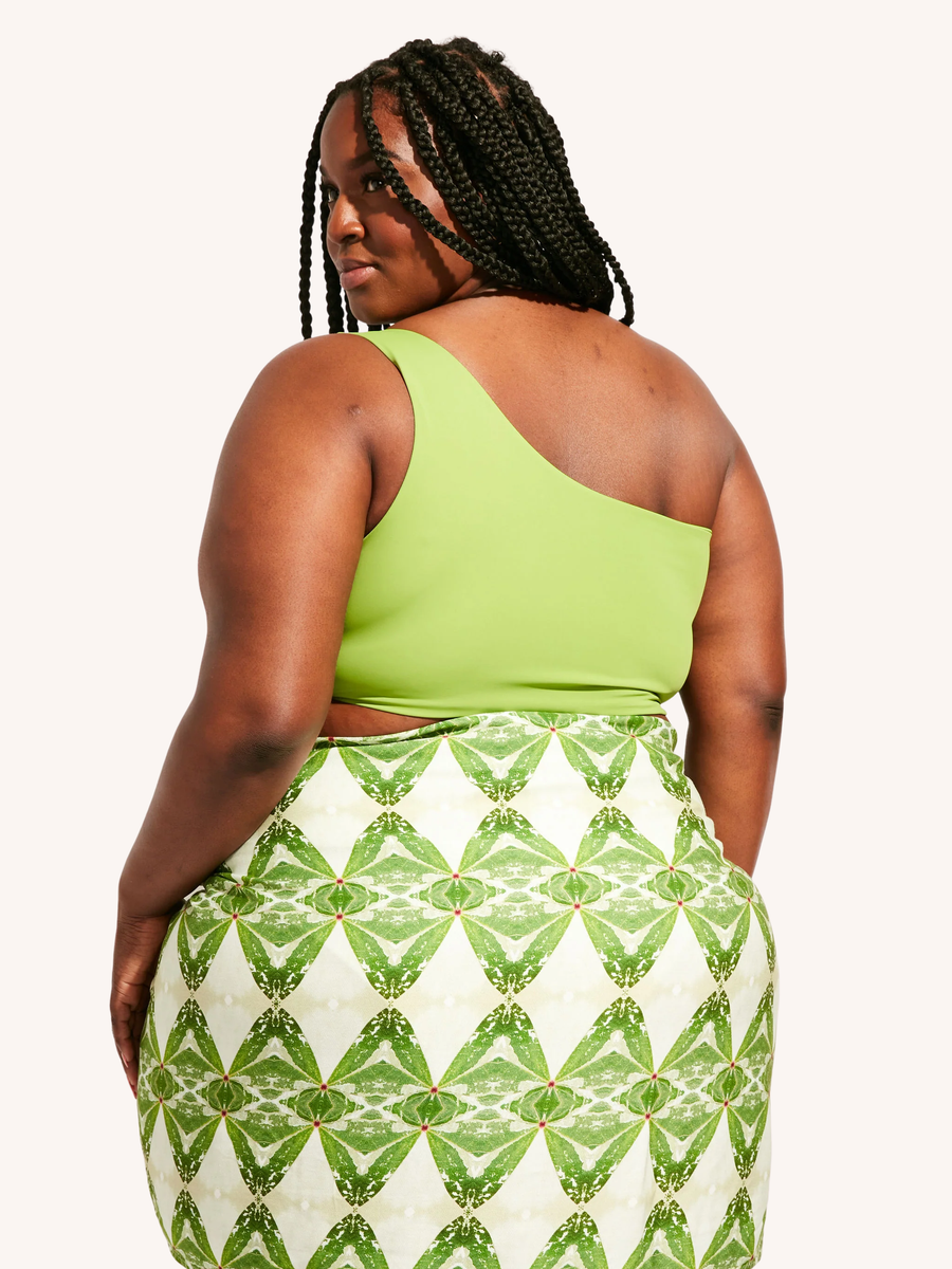 Nomads Swimwear Sand Pareo in Pothos - size inclusive swimwear on size inclusive model, product view