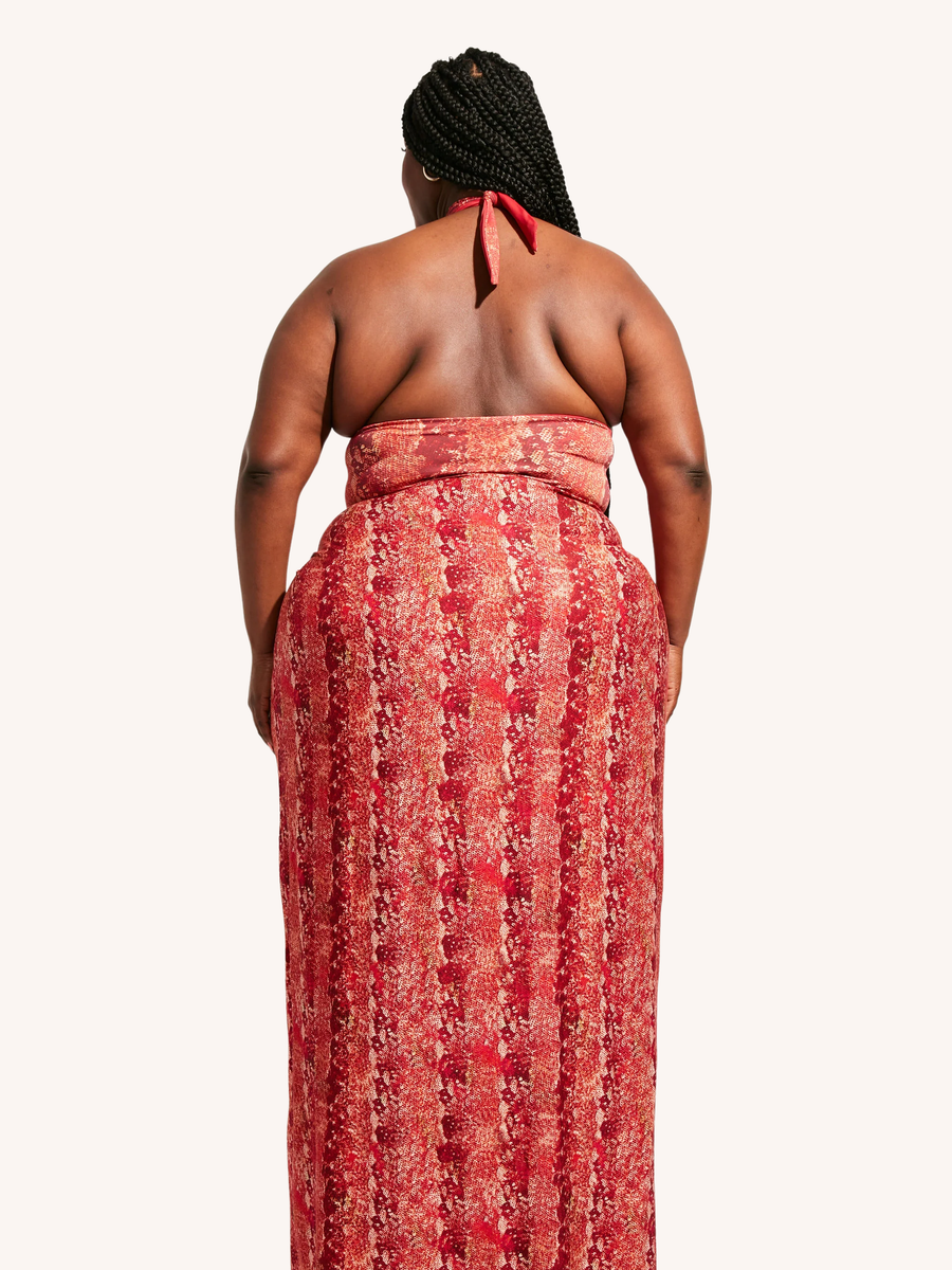 Nomads Swimwear Shore Pareo in Iguana - size inclusive swimwear on size inclusive model, product view