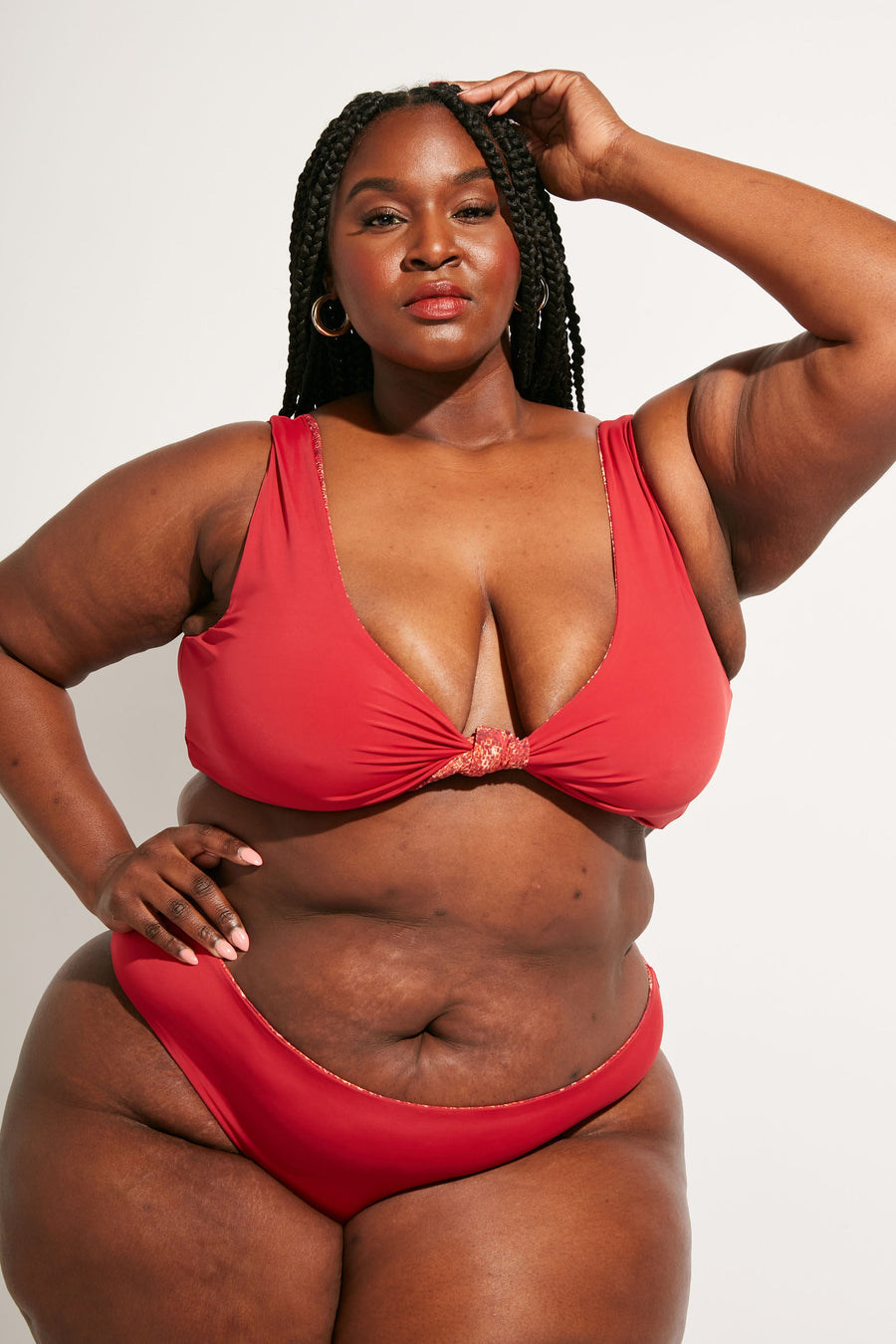 Nomads Swimwear Playa Top II in Iguana - size inclusive swimwear on size inclusive model, product view