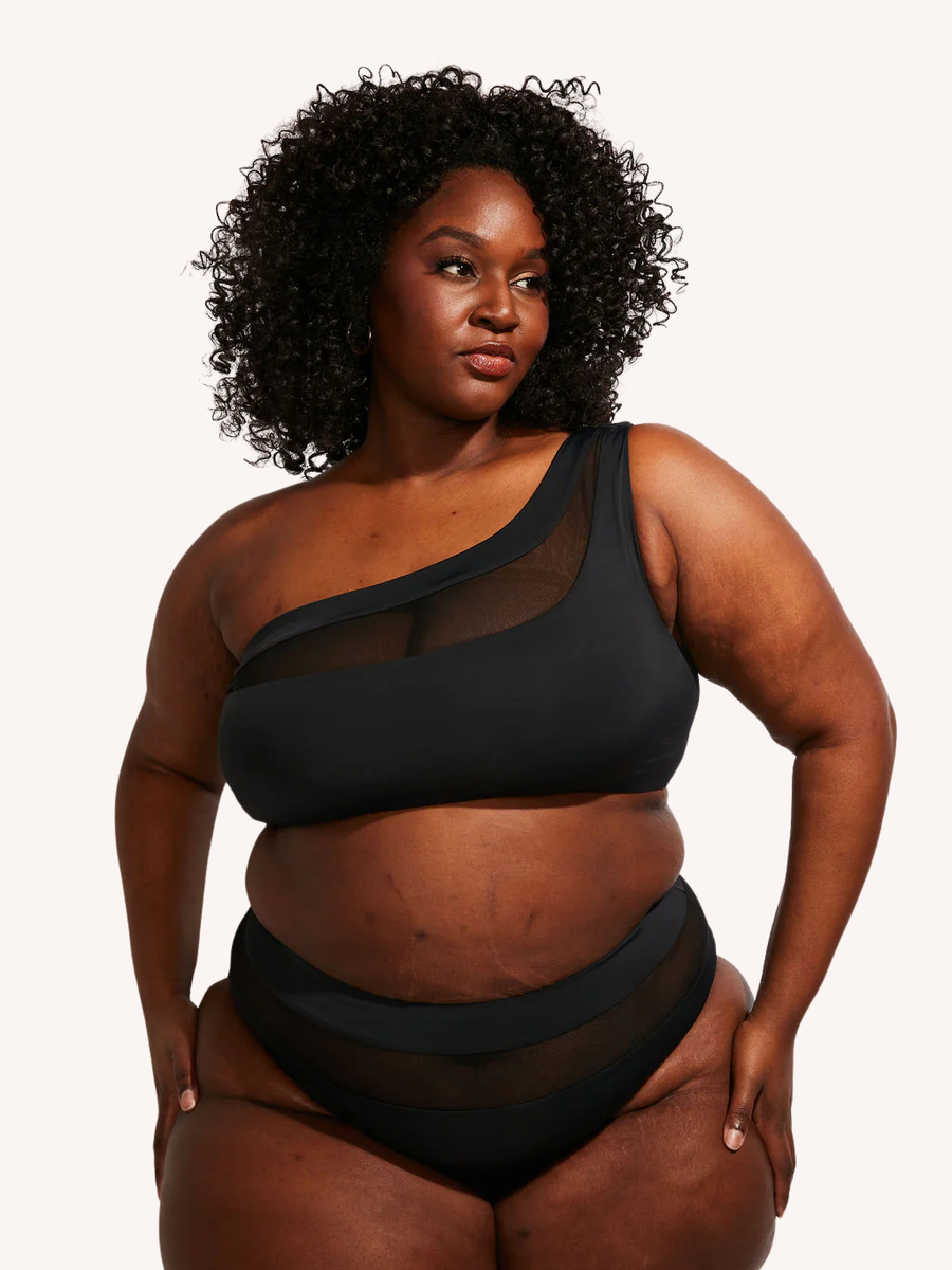 Nomads Swimwear Bay Bottom II in Black - size inclusive swimwear on size inclusive model, product view