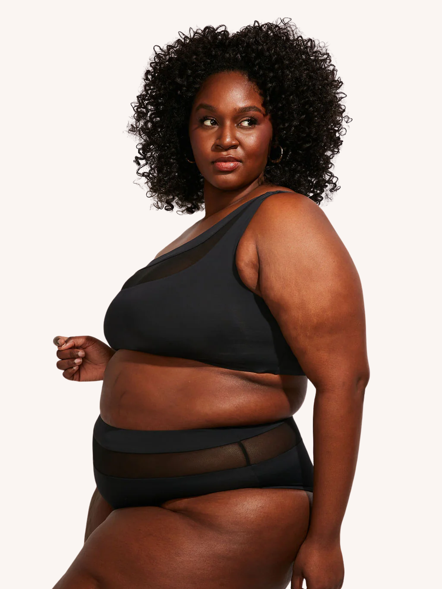 Nomads Swimwear Bay Bottom II in Black - size inclusive swimwear on size inclusive model, product view