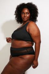 Nomads Swimwear Bay Top II in Black - size inclusive swimwear on size inclusive model, product view