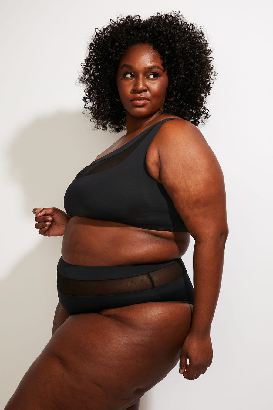 Nomads Swimwear Bay Top II in Black - size inclusive swimwear on size inclusive model, product view