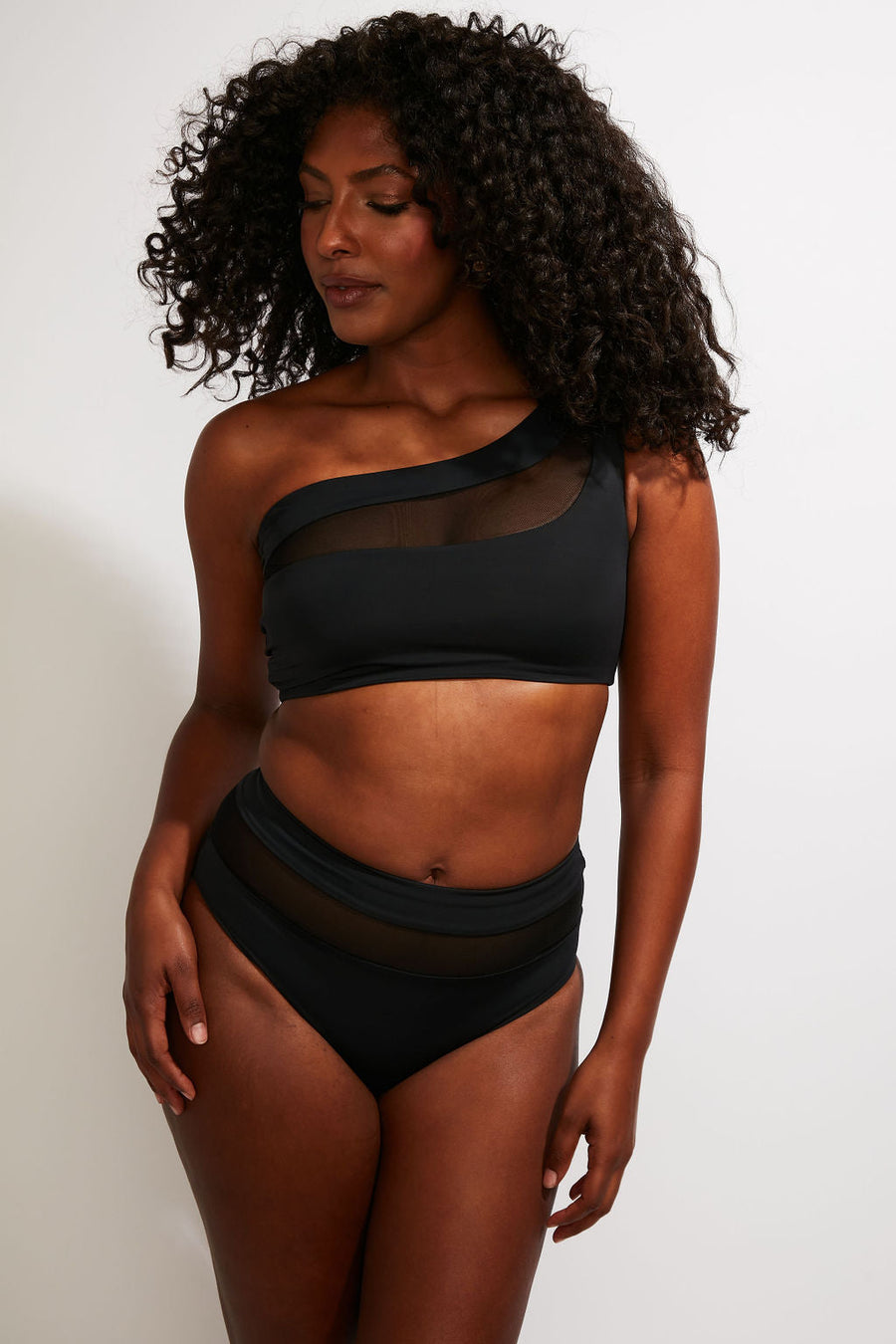 Nomads Swimwear Bay Top II in Black - size inclusive swimwear on size inclusive model, product view