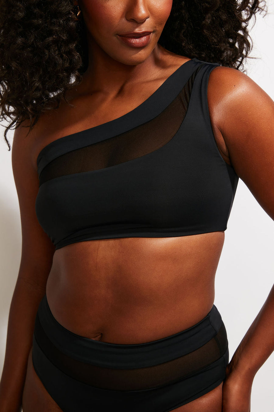 Nomads Swimwear Bay Top II in Black - size inclusive swimwear on size inclusive model, product view