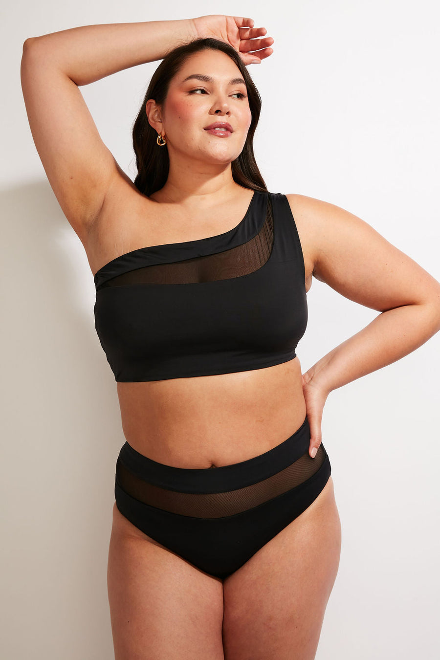 Nomads Swimwear Bay Top II in Black - size inclusive swimwear on size inclusive model, product view