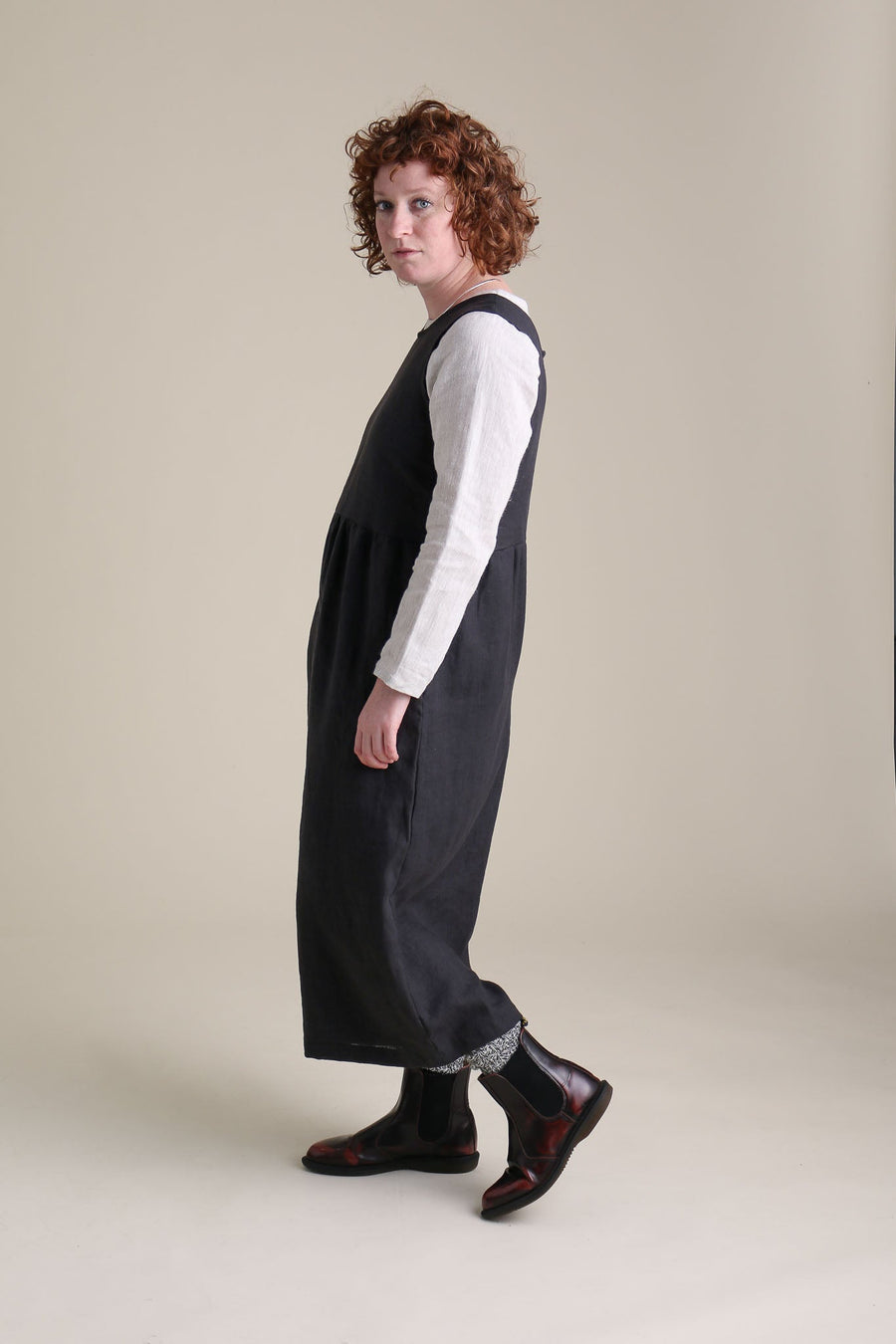 Conscious Clothing Backyard Jumpsuit in Black - plus size jumpsuit, back view