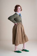 Conscious Clothing Evening Midi Skirt in Tea - plus size skirt, product view
