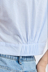 Reistor Oversized Crop Shirt in Classic Stripes - plus size garment, product view