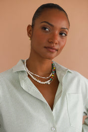 The Pinstripe Button Down - Green