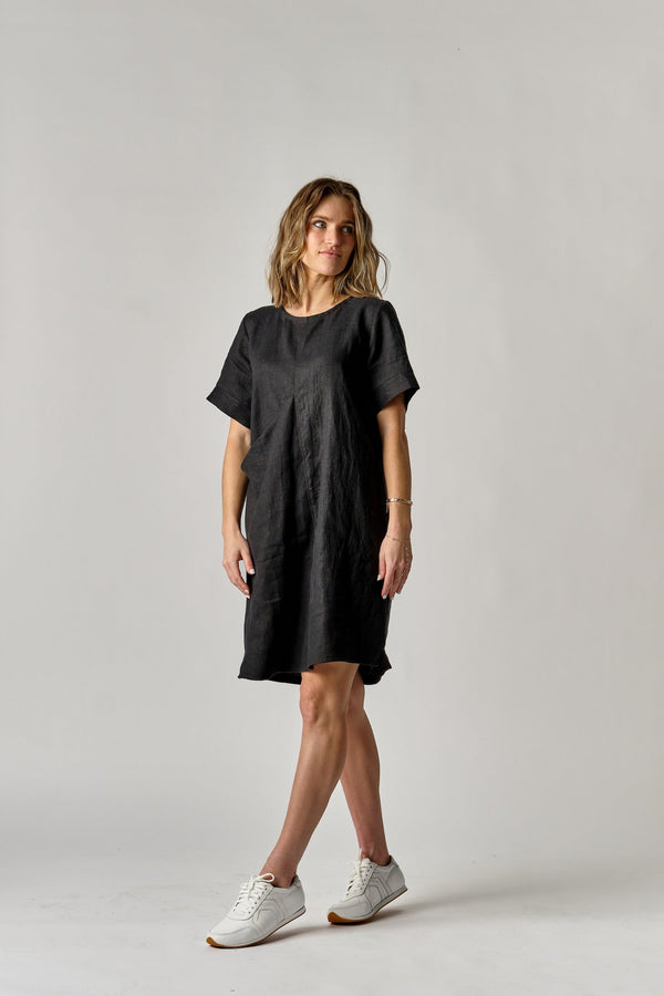 Pamut Apparel USA Paris Dress - Linen - plus size dress, product view