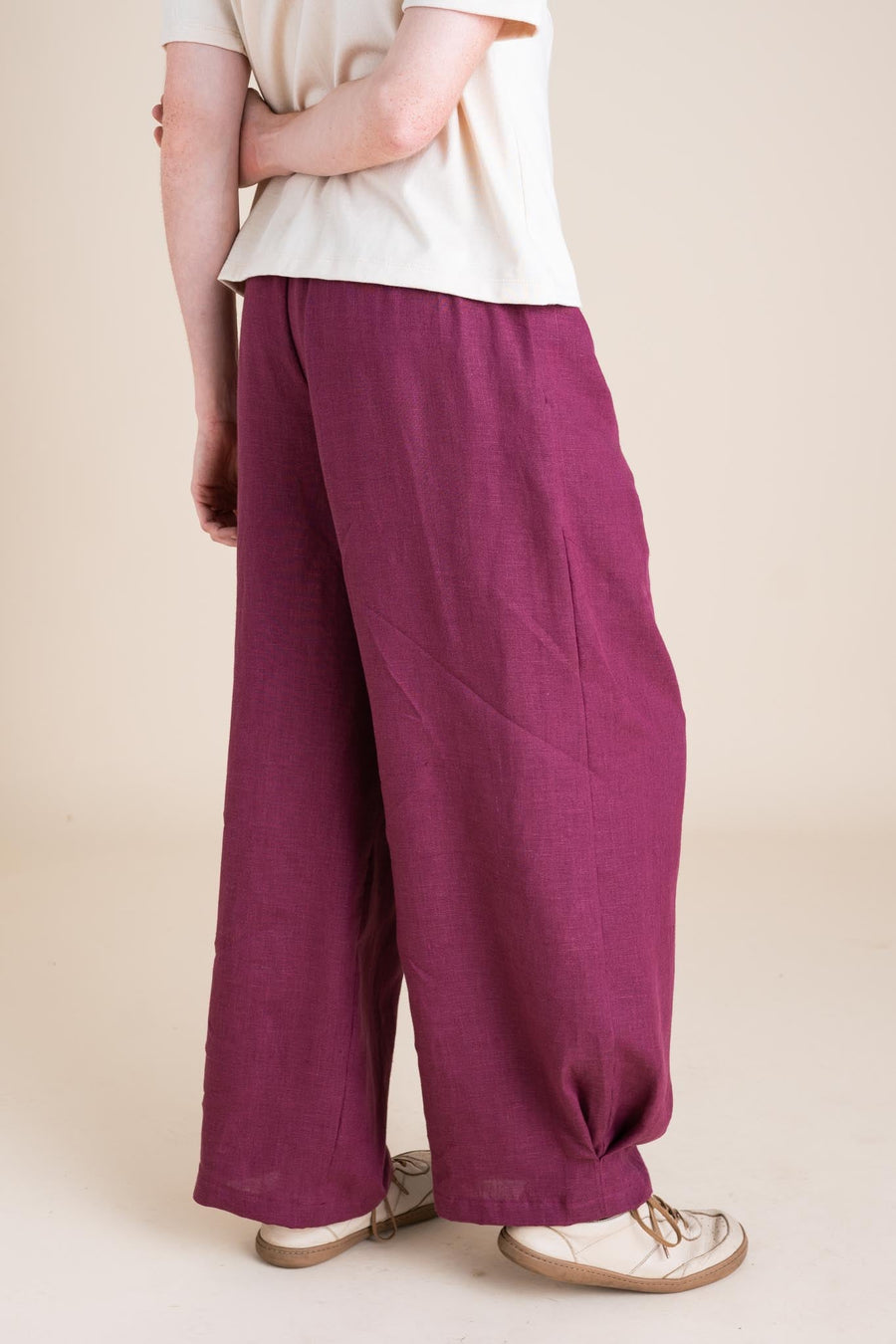 Conscious Clothing Crescent Moon Pants in Orchid - plus size pant, product view
