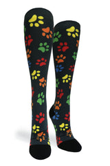 Crazy Compression Paw Prints Black - (Standard & Extra Wide) - handcrafted accessory
