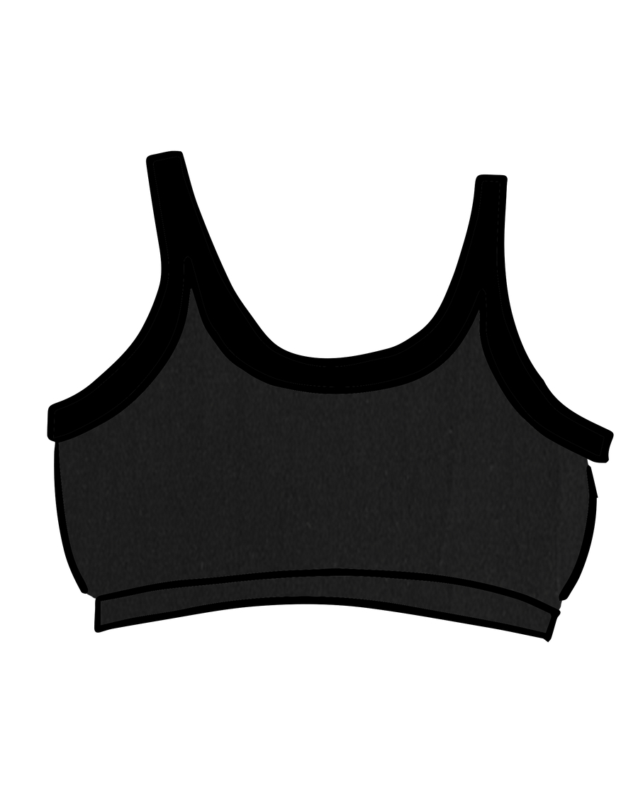 Thunderpants USA Longline Bra Plain Black - inclusive longline bra, product view