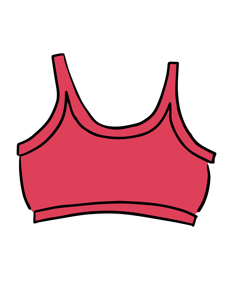 Thunderpants USA Longline Bra Pomegranate Punch - inclusive longline bra, product view