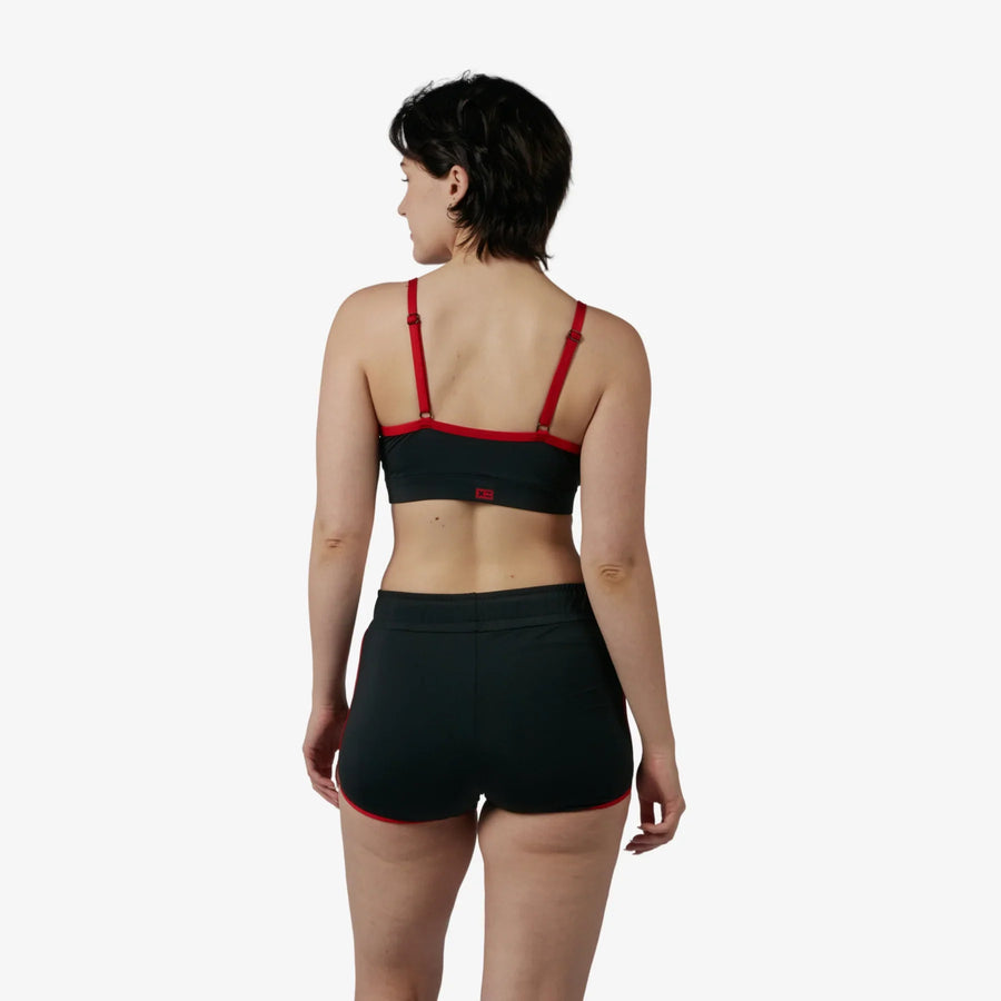 TomboyX Swim High Waisted Boy Short - inclusive boy shorts, product view