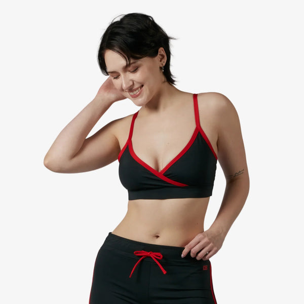 TomboyX Swim Wrap Top - inclusive underwear, product view