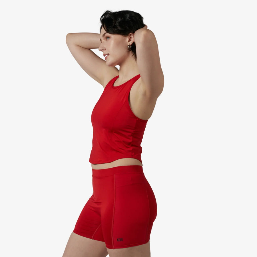 TomboyX Swim High Neck Top - inclusive underwear, product view