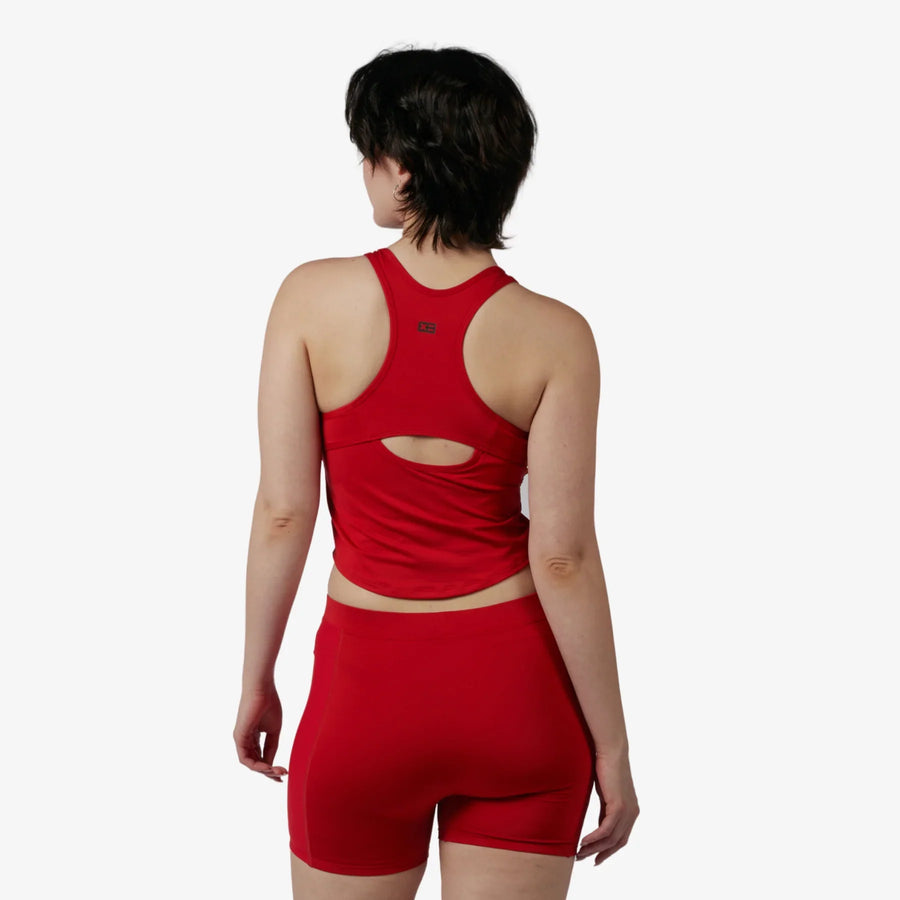 TomboyX Swim High Neck Top - inclusive underwear, product view