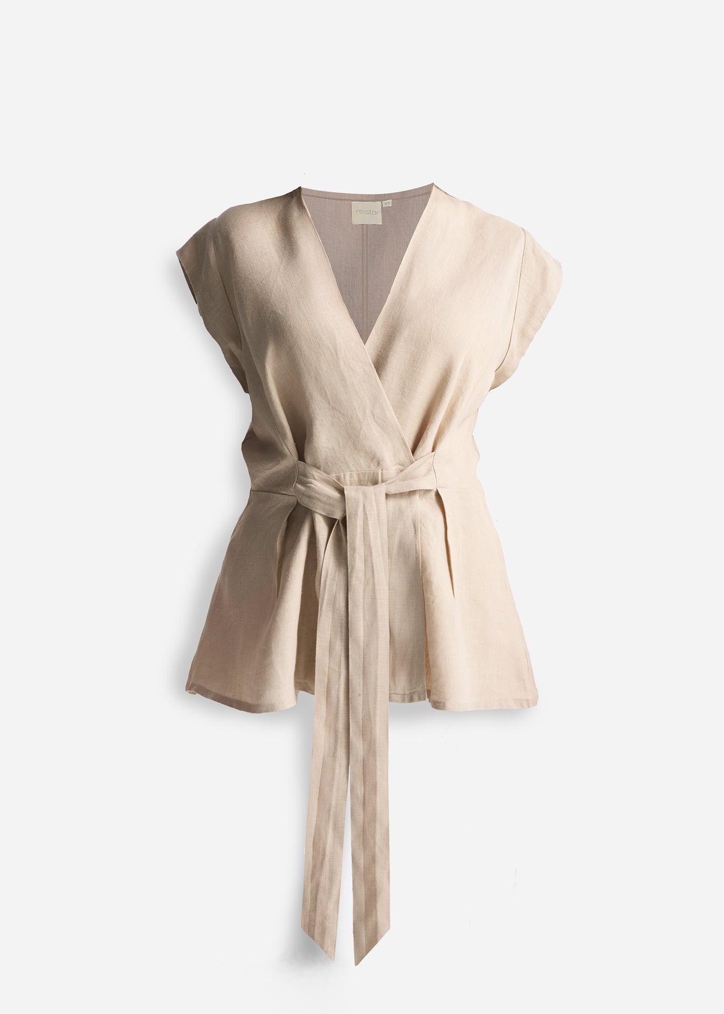 Power Moves Short Sleeve Top in Neutral Beige Flat Lay