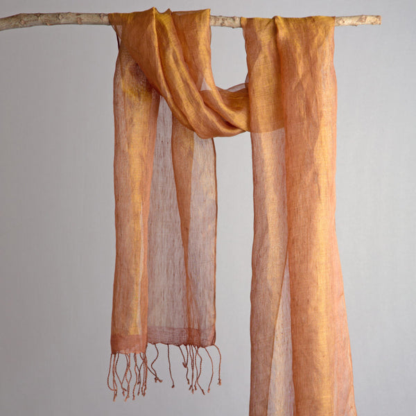 TANA Linen Shimmer Natural Dyed Scarf