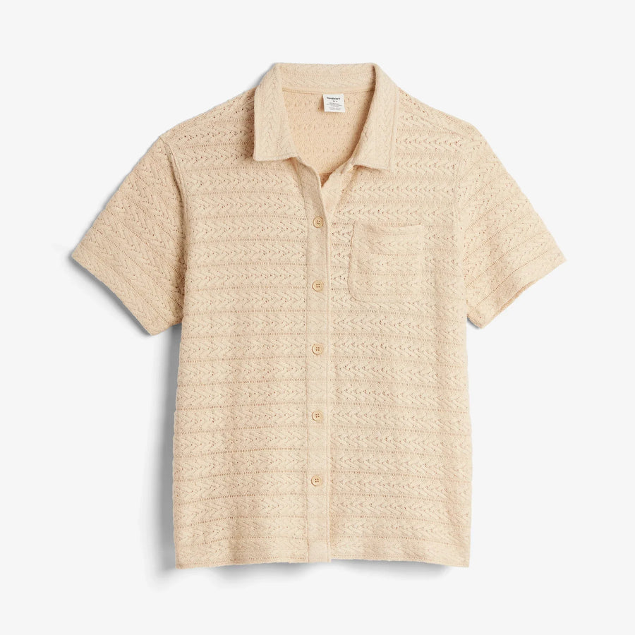 TomboyX Crochet Cabana Shirt - inclusive underwear, product view
