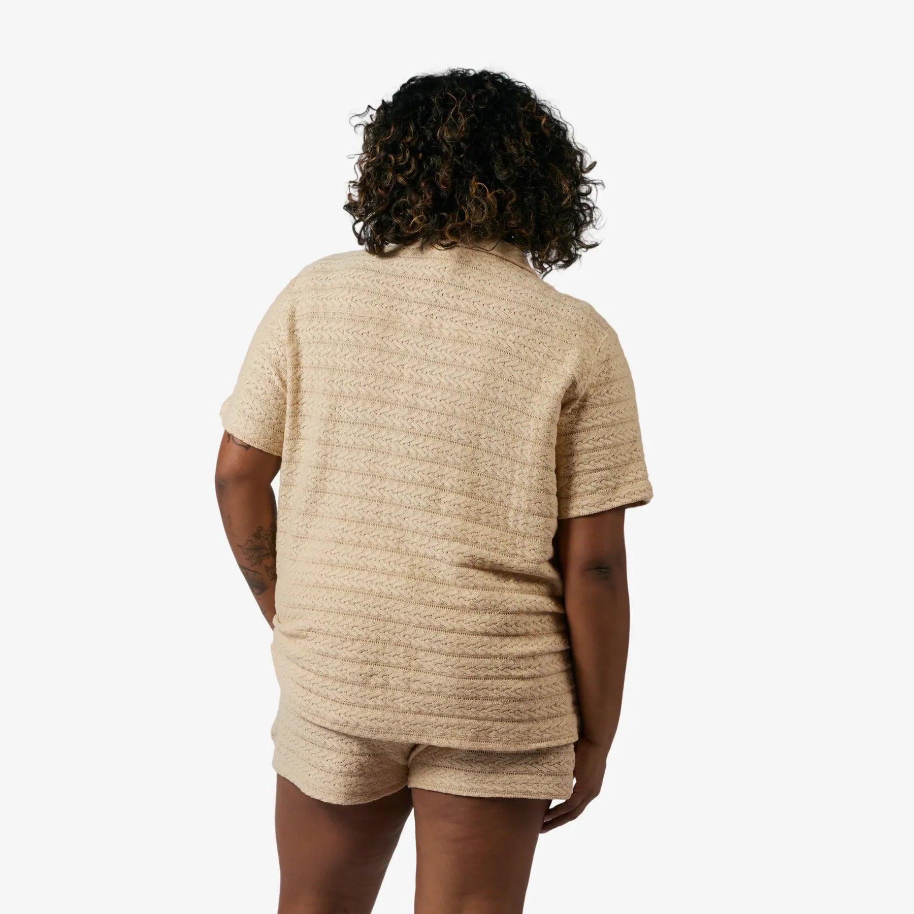 TomboyX Crochet Cabana Shirt - inclusive underwear, product view