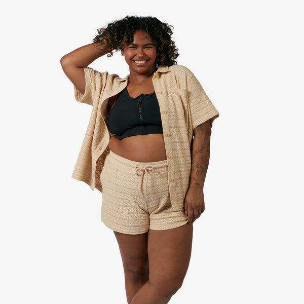 TomboyX Crochet Cabana Short - inclusive underwear, product view