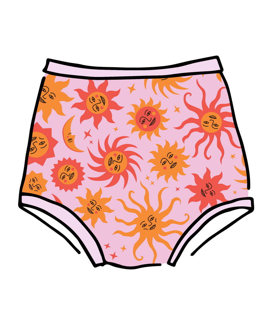 Thunderpants USA Sky Rise Luna y Sol - inclusive underwear, product view