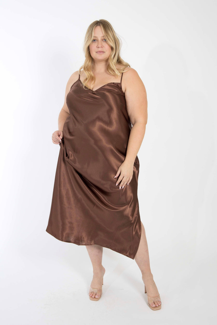 Best Curve Bias Cut Bamboo Slip Dress | Sante Grace
