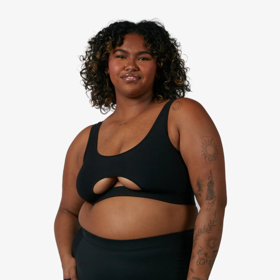 TomboyX Swim Solarmesh Peekaboo Top - inclusive underwear, product view