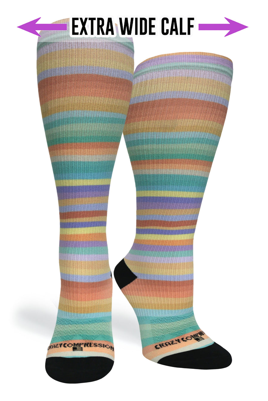Crazy Compression Spring Stripes - (Standard & Extra Wide) - handcrafted accessory