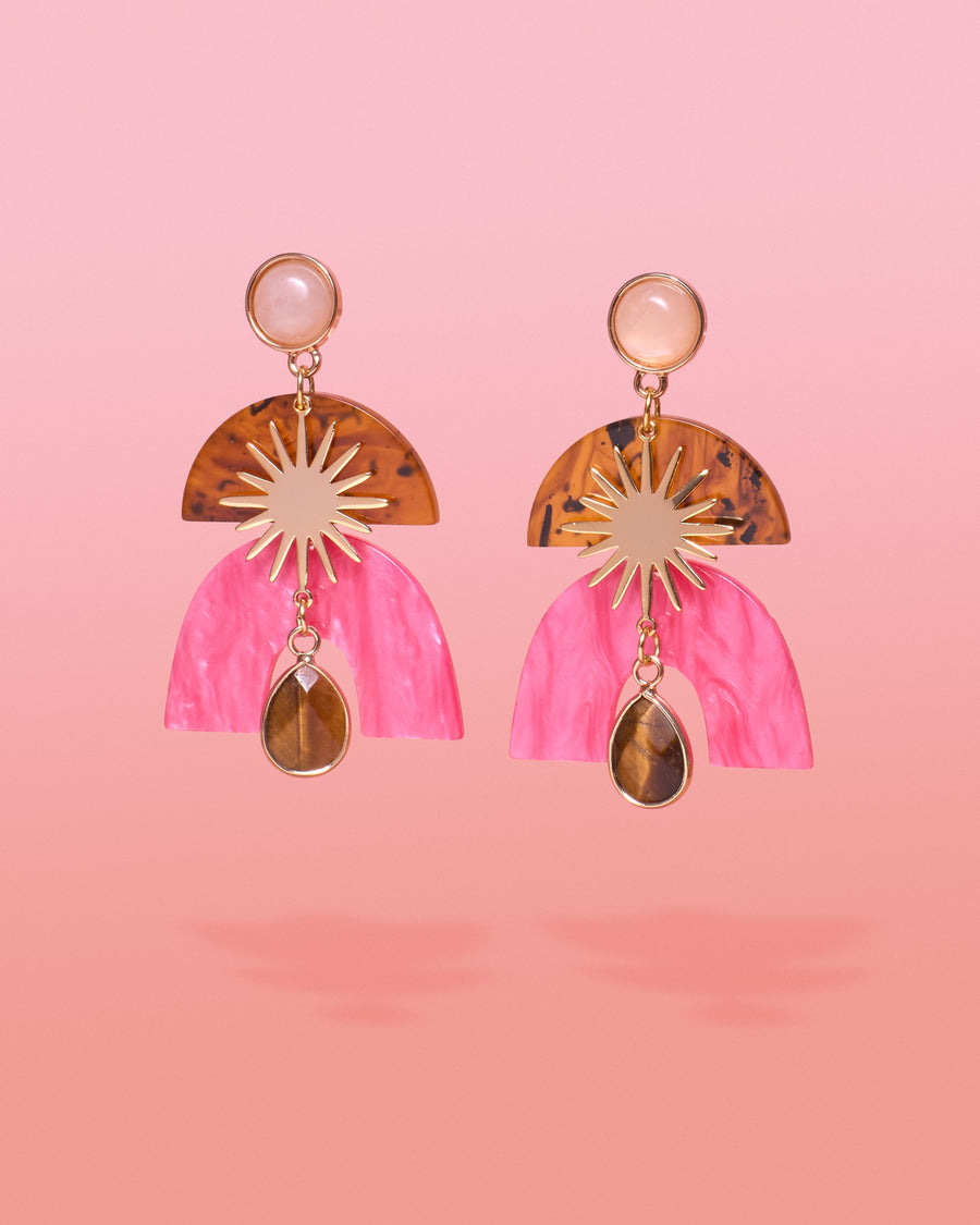 Tribeandtemple Pai Bronze Deco Dangles - dangle earrings