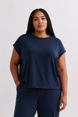 Relaxed Tee in Navy