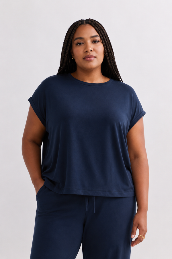 Relaxed Tee in Navy