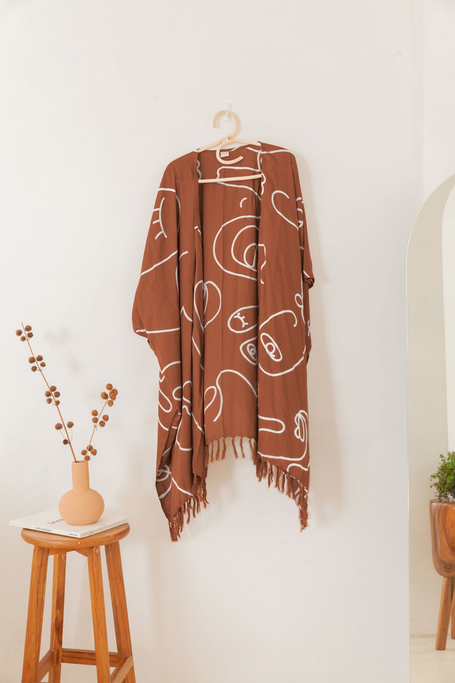 Village Thrive Faces Kimono - plus size garment, product view