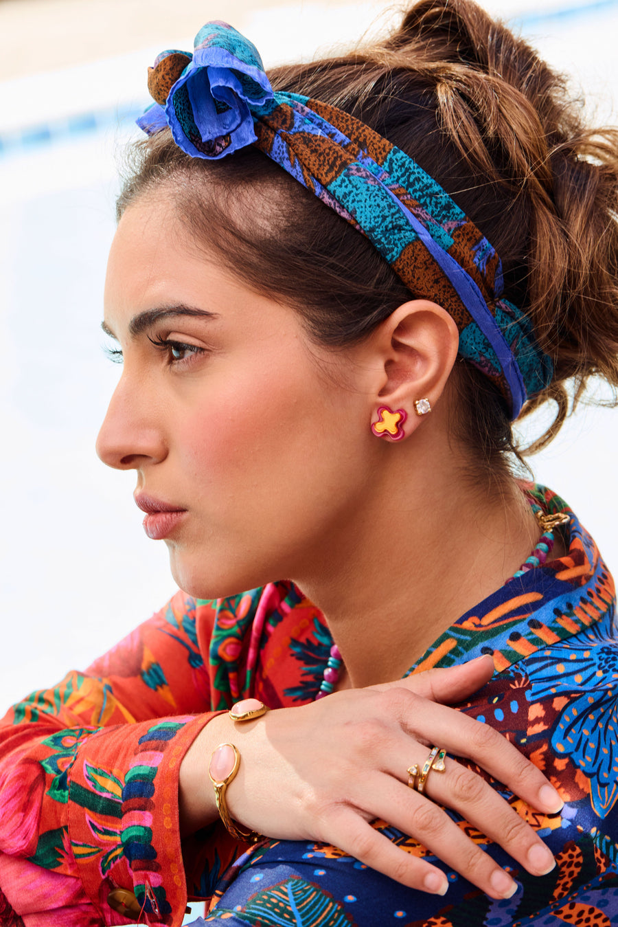 Tribeandtemple Abstract Blob Stud Earrings - handcrafted earrings