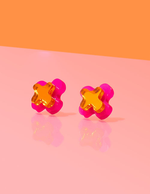 Tribeandtemple Abstract Blob Stud Earrings - handcrafted earrings
