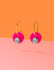 Deco Glam Medallion Oval Hoops