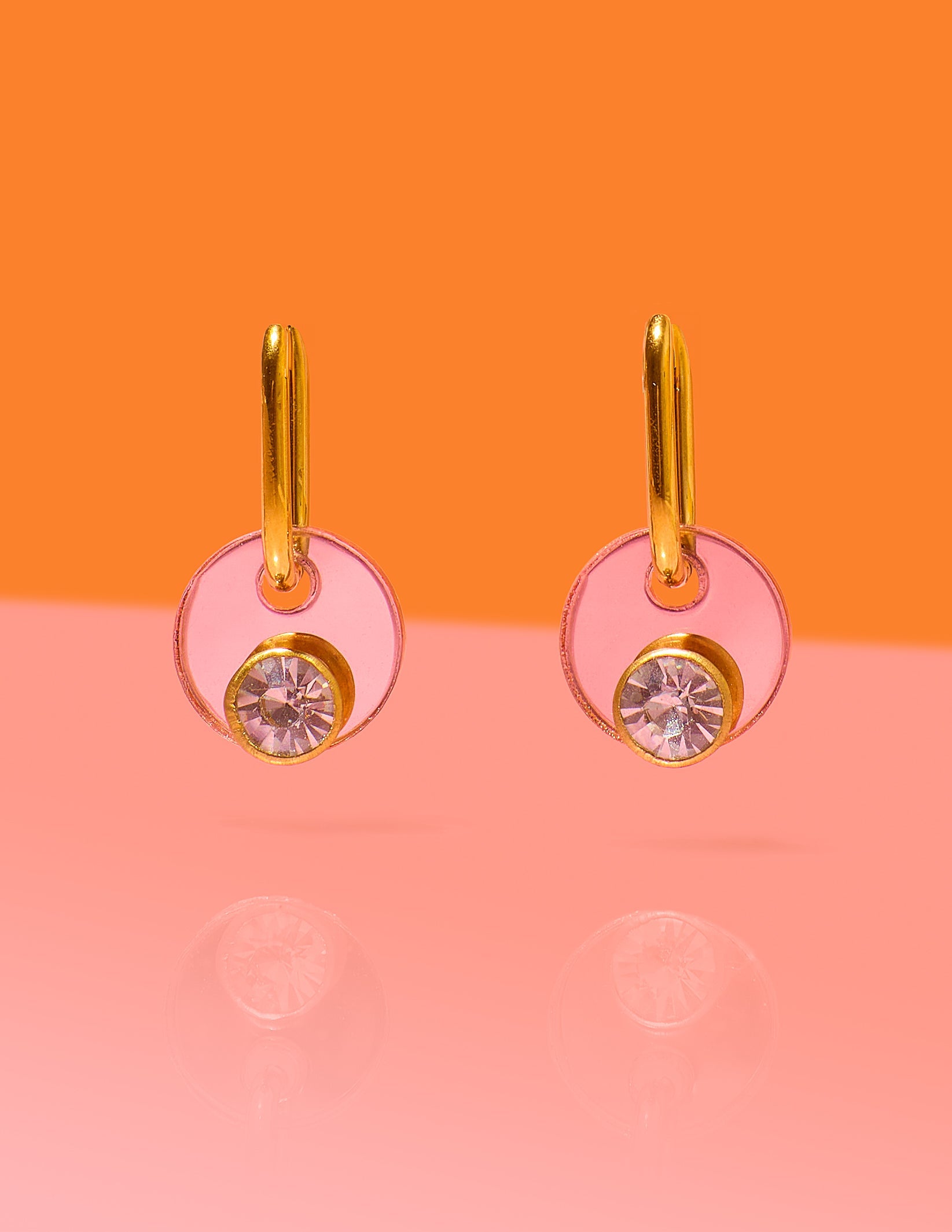 Deco Glam Medallion Oval Hoops