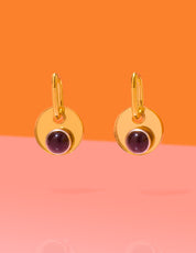Deco Glam Medallion Oval Hoops