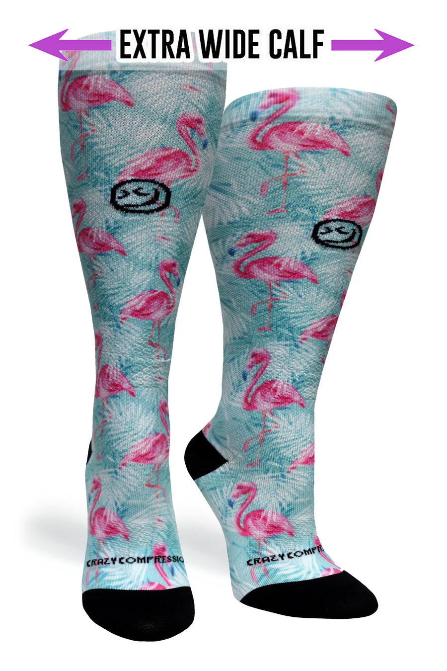 Crazy Compression Tropical Flamingo - (Standard & Extra Wide) - handcrafted accessory