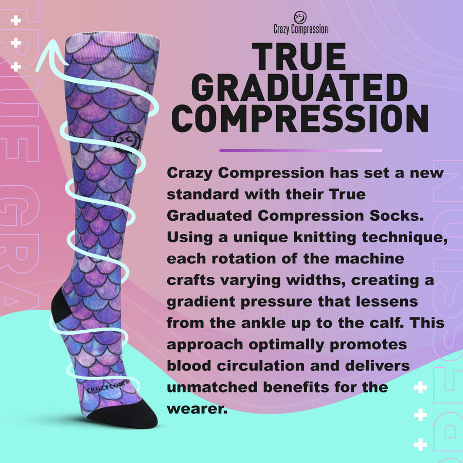 Crazy Compression Blue Heather - (Standard & Extra Wide) - handcrafted accessory