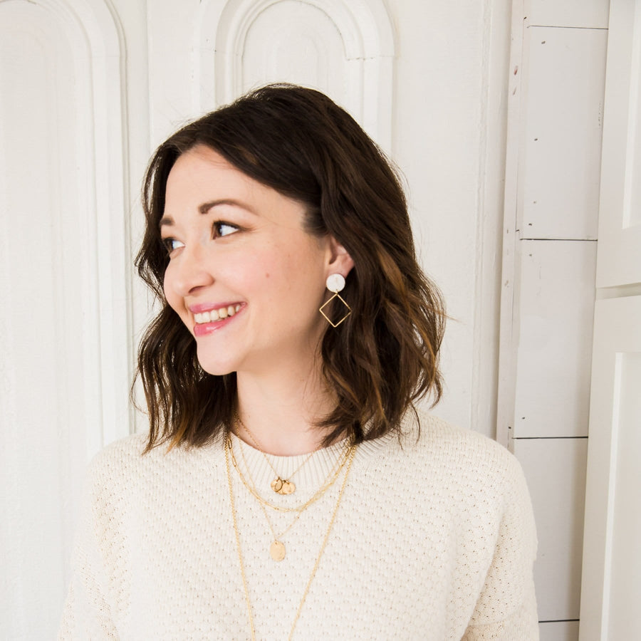 Sela Designs White Birch Lara Earrings - handcrafted earrings